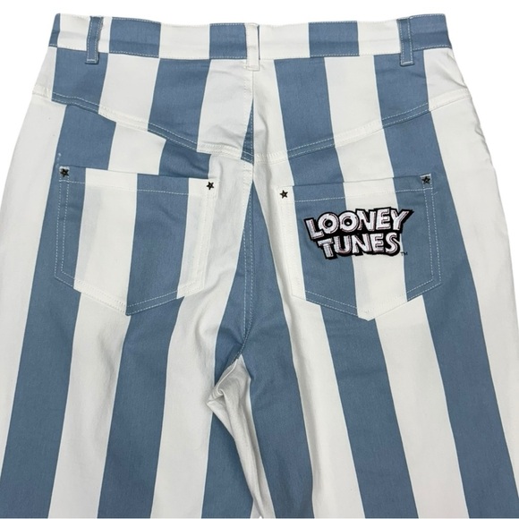 Looney Tunes x Unique Vintage Striped Bugs Bunny Pants Size Large 10/12 Retro - Picture 7 of 11